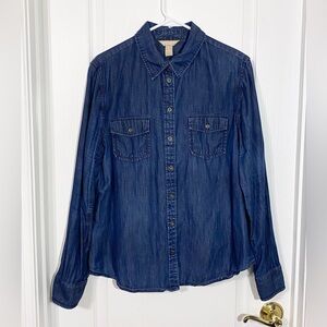 Banana Republic Soft Wash Denim Shirt Blue XL